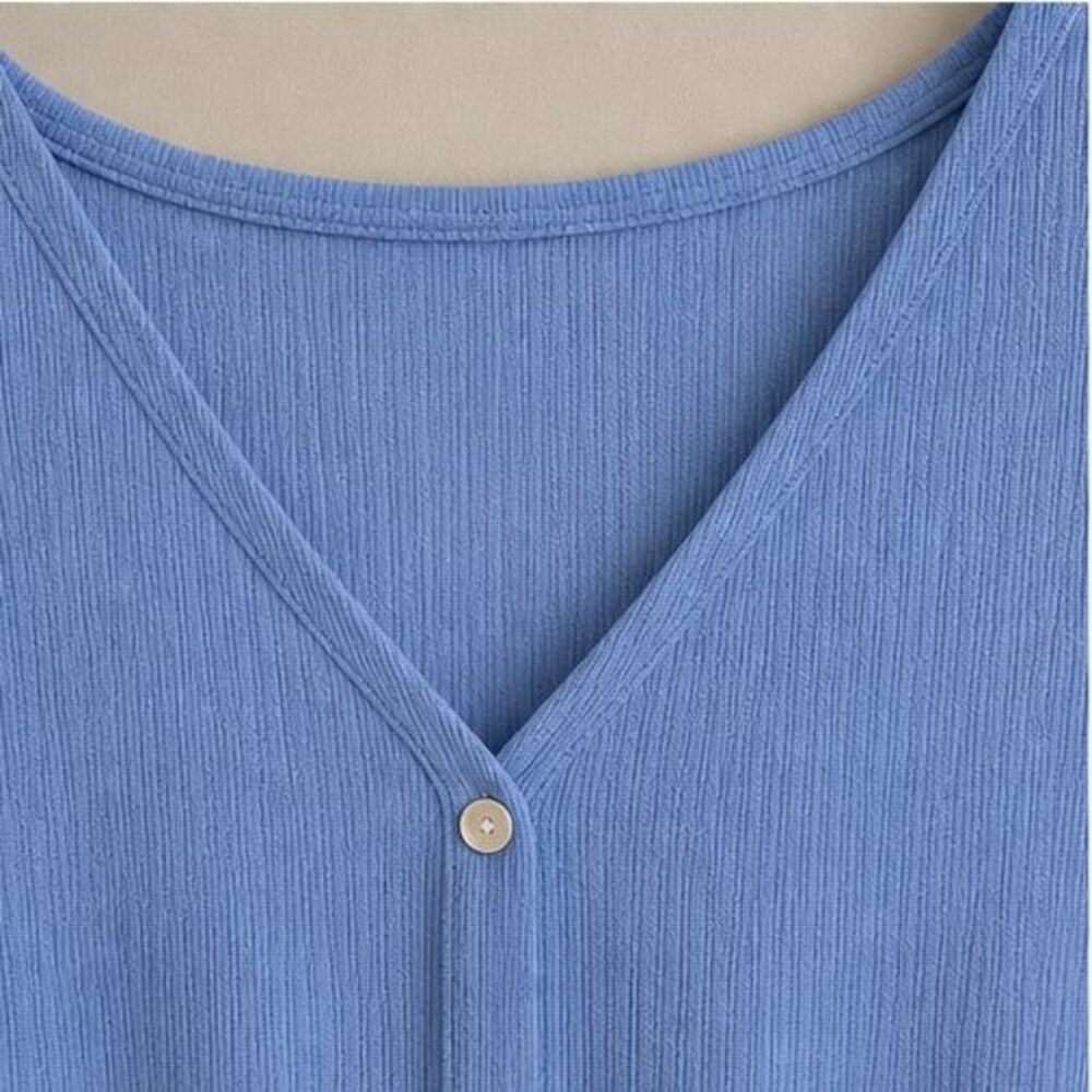 Blue Ruffle Blouse - Picture 4 of 6
